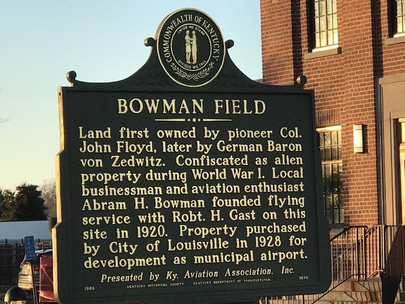 Bowman Field Marker (Side B) image. Click for full size.