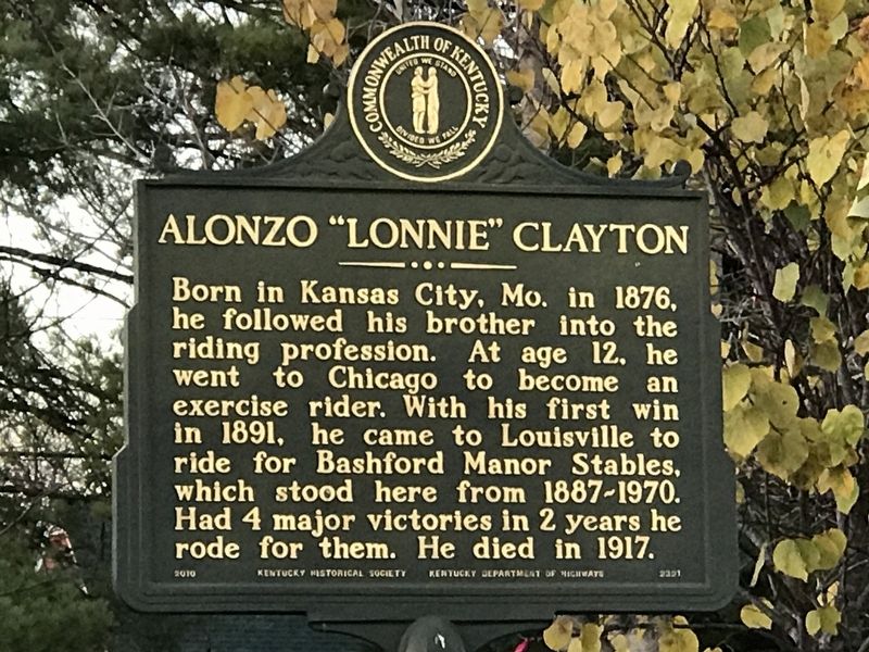 Alonzo "Lonnie" Clayton Marker. Click for full size. Alonzo "Lonnie" Clayton Marker image. Click for full size.