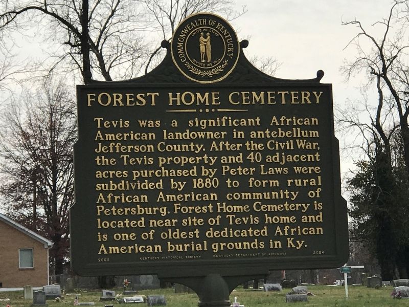Forest Home Cemetery Marker (Side B). Click for full size. Forest Home Cemetery Marker (Side B) image. Click for full size.