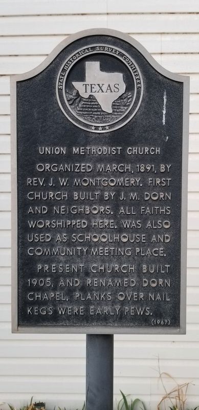 Union Methodist Church Marker image. Click for full size.