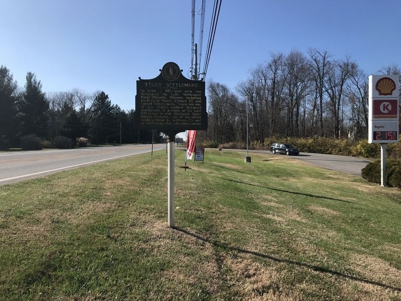 Tyler Settlement Marker. Click for full size. Tyler Settlement Marker image. Click for full size.