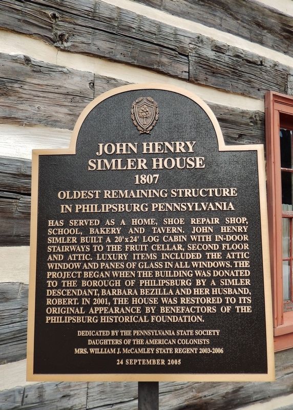 John Henry Simler House Marker image. Click for full size.