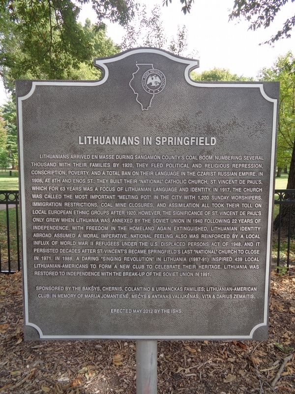 Lithuanians in Springfield Marker image. Click for full size.