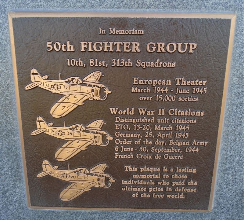 50th Fighter Group Marker image. Click for full size.