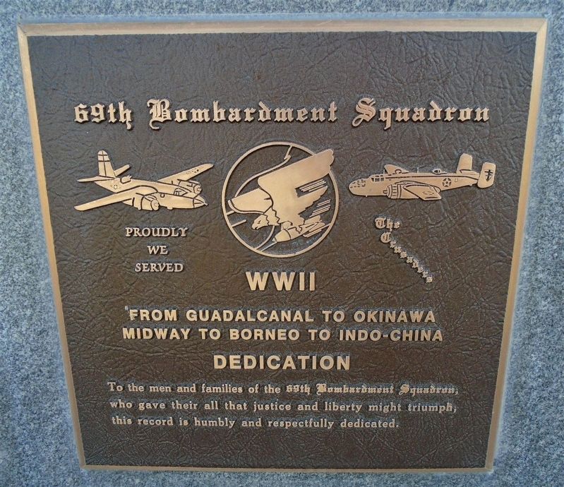69th Bombardment Squadron Marker image. Click for full size.