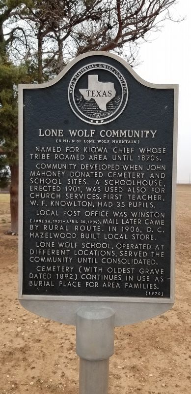 Lone Wolf Community Marker image. Click for full size.