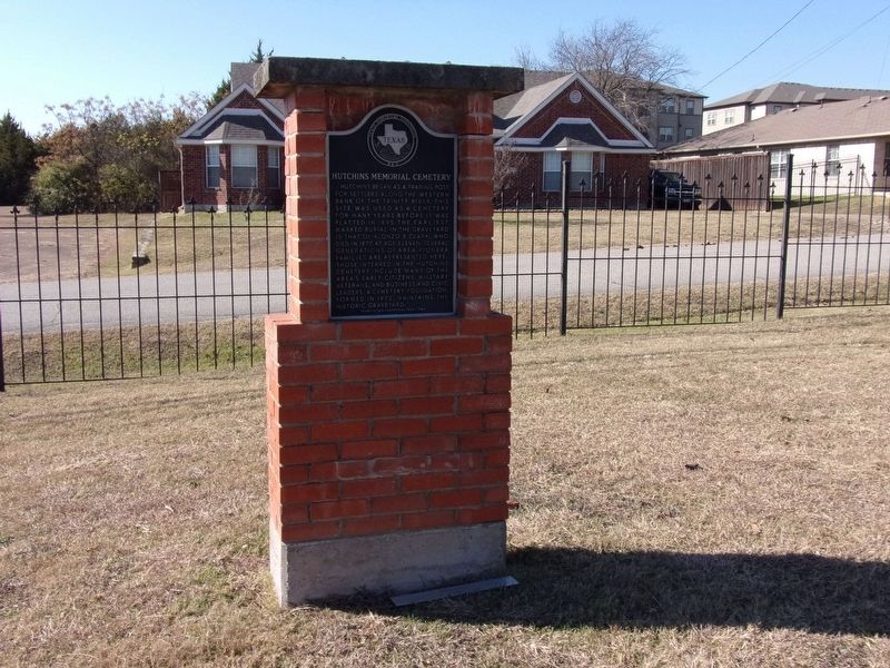 Hutchins Memorial Cemetery Marker image. Click for full size.