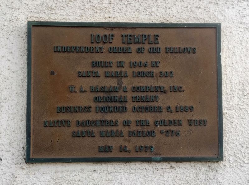 IOOF Temple Marker image. Click for full size.