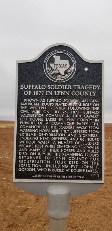 Buffalo Soldier Tragedy of 1877 in Lynn County Marker image. Click for full size.