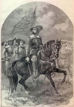 A contemporary heroic depiction of John C. Fremont. Click for full size. A contemporary heroic depiction of John C. Fremont image. Click for full size.