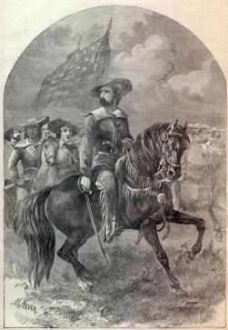 A contemporary heroic depiction of John C. Fremont image. Click for full size.