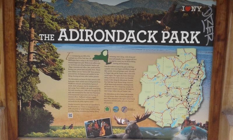 The Adirondack Park side of the marker image. Click for full size.