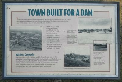 Town Built for a Dam Marker image. Click for full size.