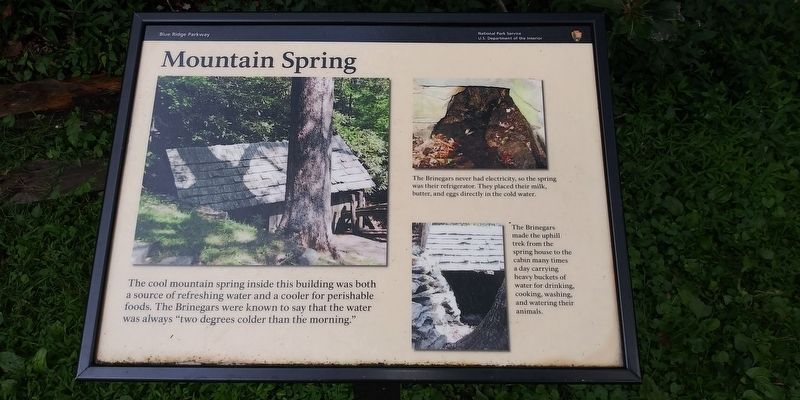 Mountain Spring Marker. Click for full size. Mountain Spring Marker image. Click for full size.