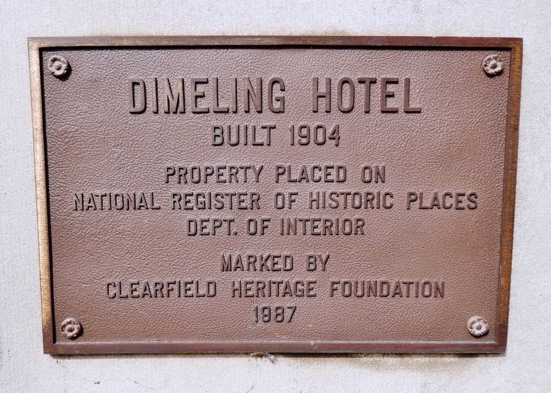 Dimeling Hotel Marker image. Click for more information.
