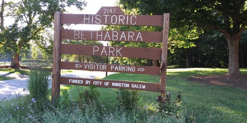 Historic Bethabara Park Sign image. Click for full size.