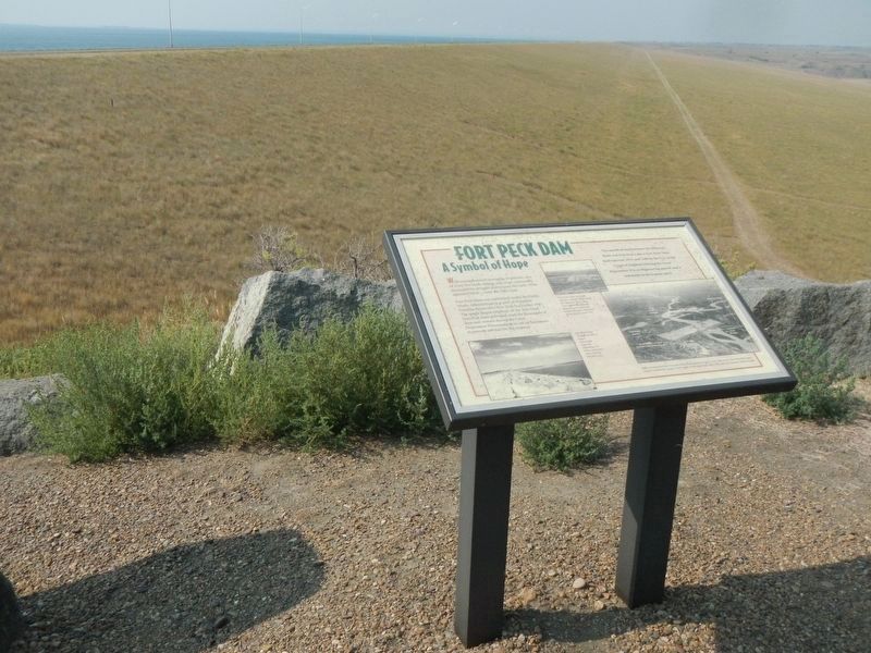 Fort Peck Dam Marker image. Click for full size.