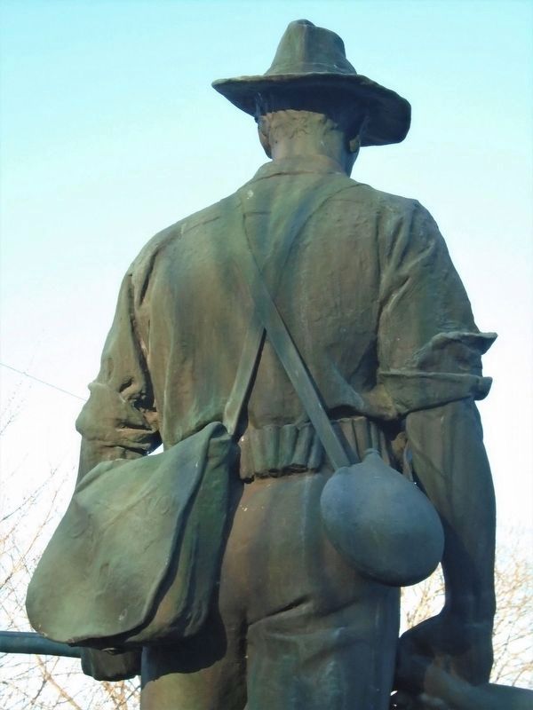 Spanish American War Memorial Statue "The Hiker" Detail image. Click for full size.