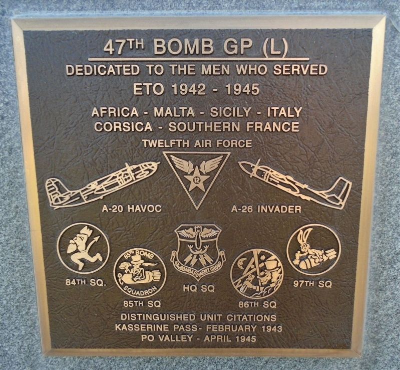 47<sup>th</sup> Bomb Group (L) Marker image. Click for full size.