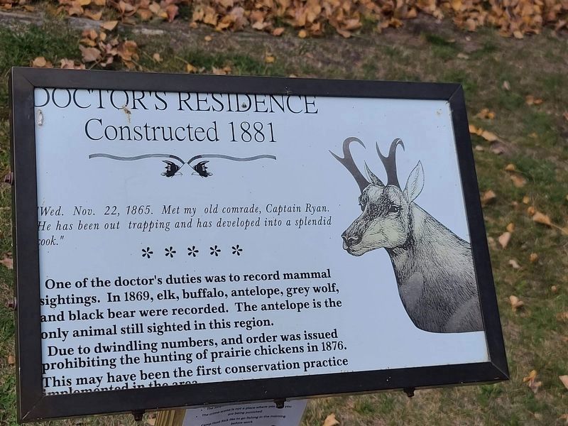 Doctor's Residence Marker (replacement marker) image. Click for full size.