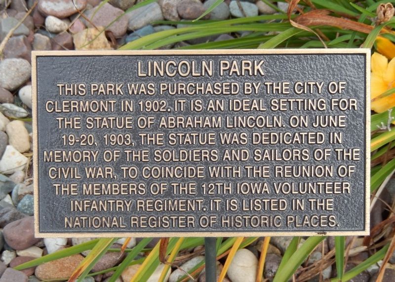 Lincoln Park Marker image. Click for full size.