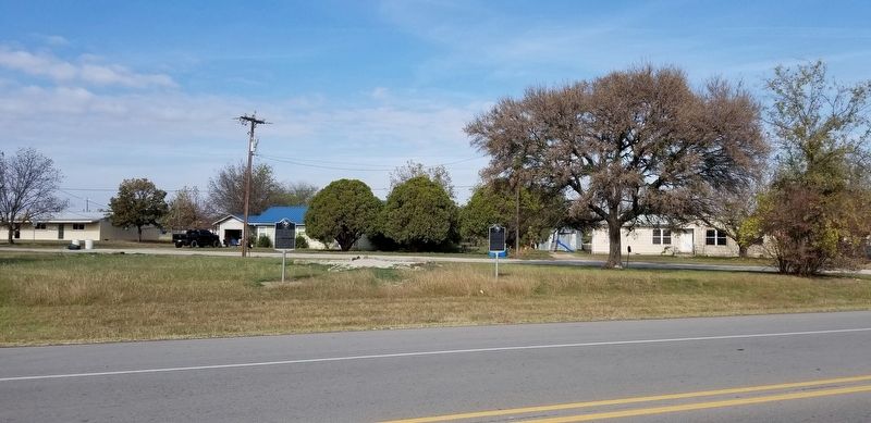 The view of the two markers from the road. image. Click for full size.