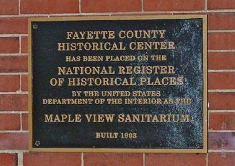 Fayette County Historical Center Marker. Click for full size. Fayette County Historical Center Marker image. Click for full size.