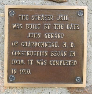 The Schafer Jail Marker image. Click for full size.