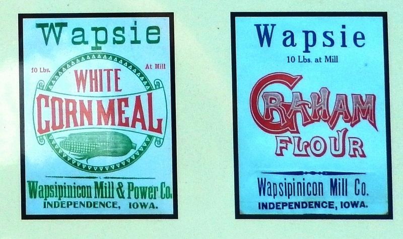 Marker detail: Wapsipinicon Mill Flour Products image. Click for full size.
