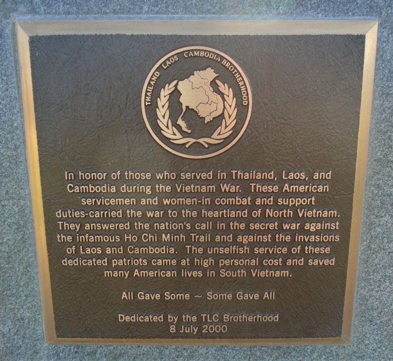 Thailand Laos Cambodia Brotherhood Marker image. Click for full size.