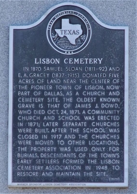 Lisbon Cemetery Marker image. Click for full size.