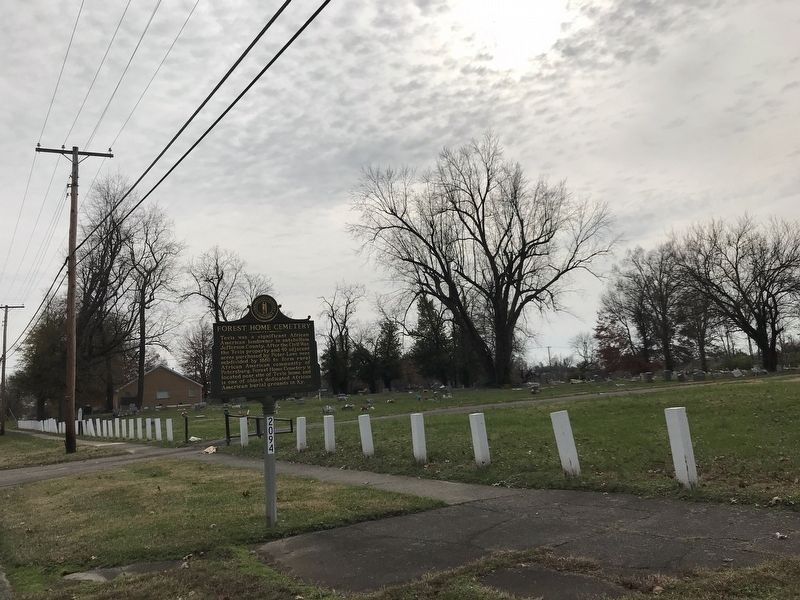Forest Home Cemetery Marker. Click for full size. Forest Home Cemetery Marker image. Click for full size.