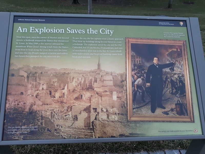 An Explosion Saves The City Marker. Click for full size. An Explosion Saves The City Marker image. Click for full size.