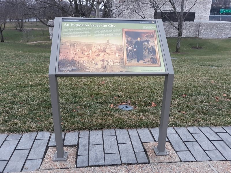 An Explosion Saves The City Marker. Click for full size. An Explosion Saves The City Marker image. Click for full size.