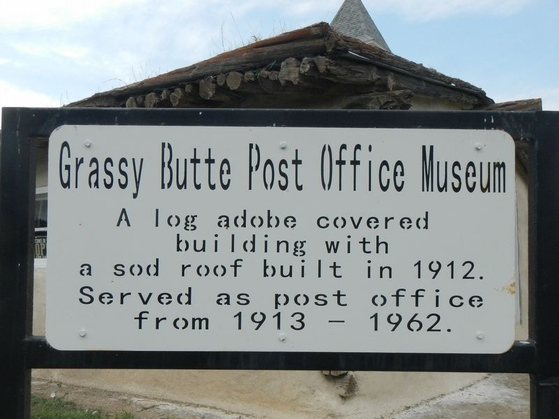Grassy Butte Post Office Museum Marker image. Click for full size.