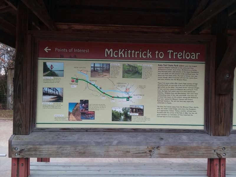 McKittrick to Treloar Marker image. Click for full size.