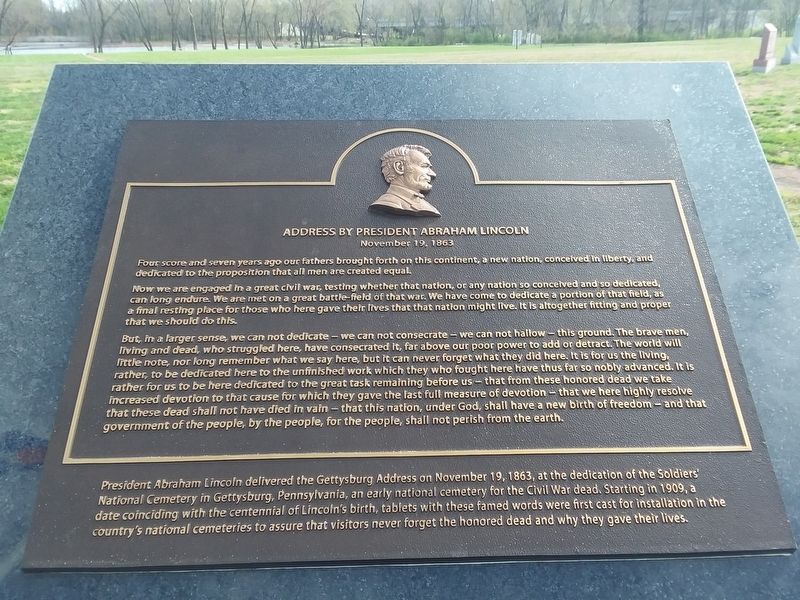 Address By President Lincoln. Click for full size. Address By President Lincoln image. Click for full size.