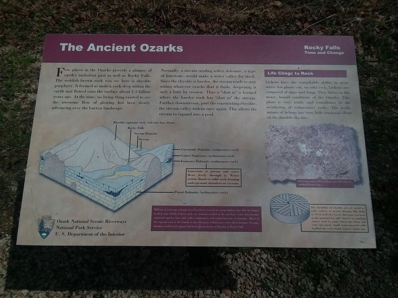 The Ancient Ozarks Marker image. Click for full size.