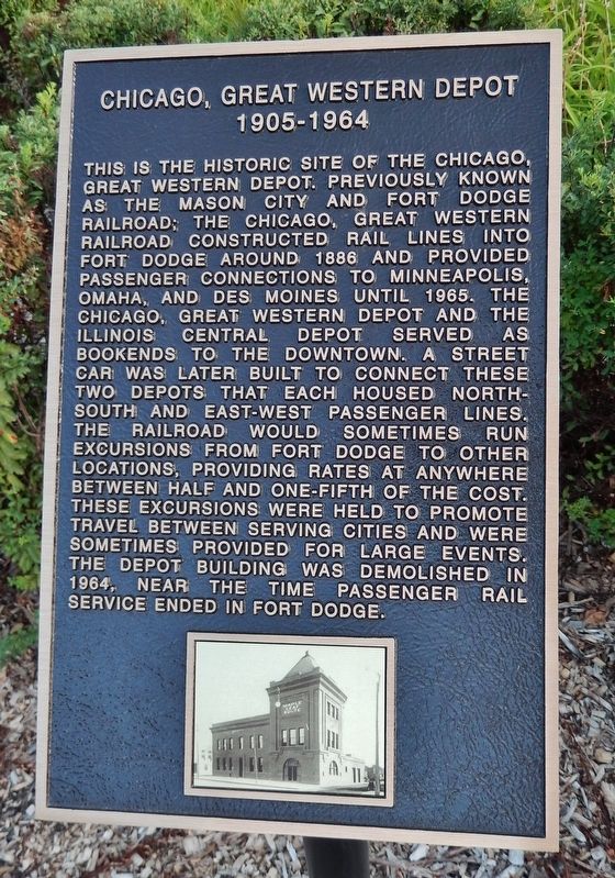 Chicago, Great Western Depot Marker image. Click for full size.