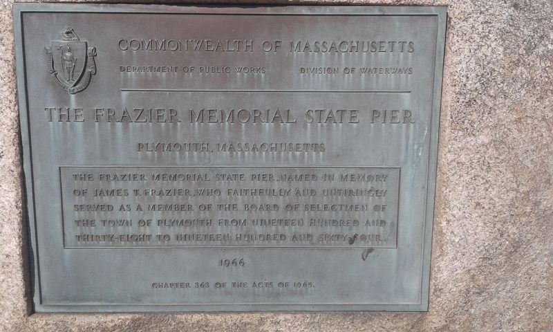 The Frazier Memorial State Pier Marker image. Click for full size.
