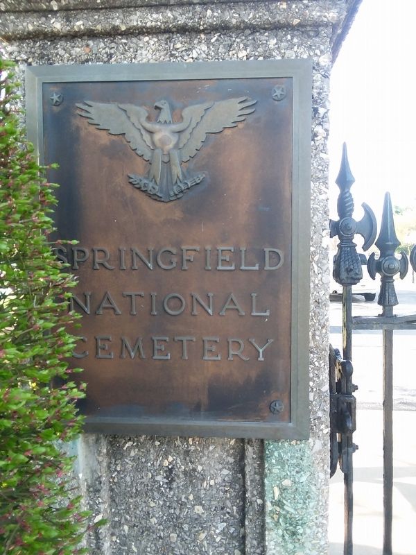 Springfield National Cemetery Sign. Click for full size. Springfield National Cemetery Sign image. Click for full size.