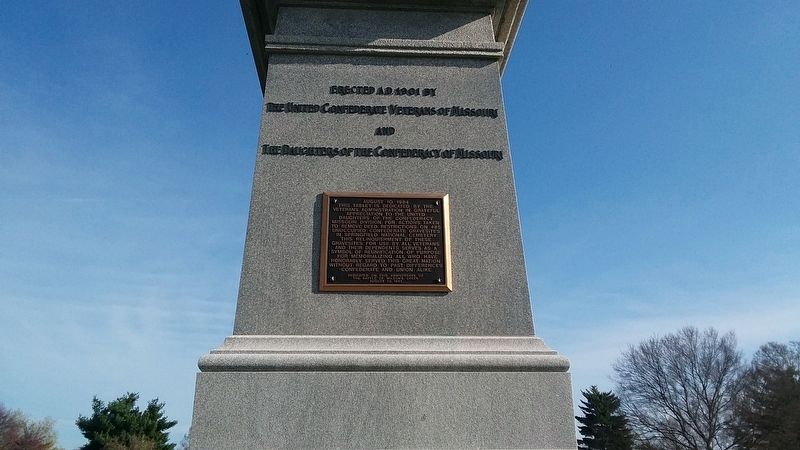 Missouri Soldiers Memorial C.S.A Marker. Click for full size. Missouri Soldiers Memorial C.S.A Marker image. Click for full size.