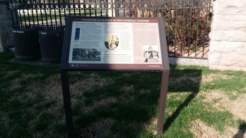 Confederate Burials In The National Cemetery Marker. Click for full size. Confederate Burials In The National Cemetery Marker image. Click for full size.