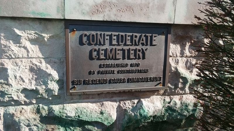 Confederate Cemetery Sign. Click for full size. Confederate Cemetery Sign image. Click for full size.