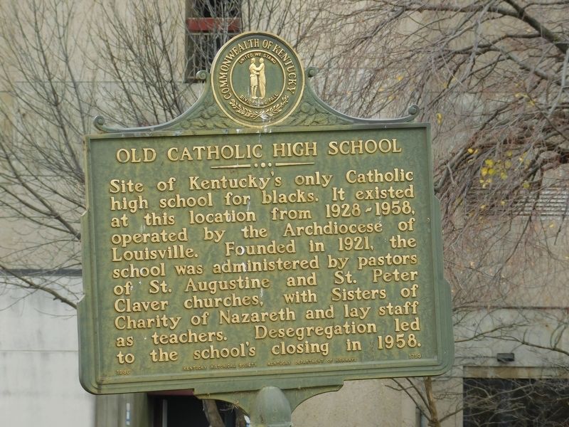 Old Catholic High School Marker image. Click for full size.