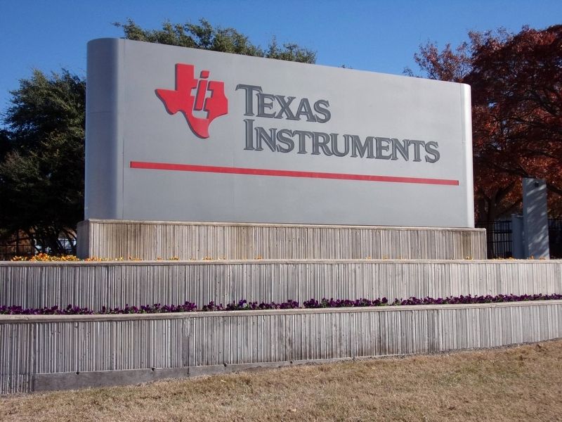 Texas Instruments entrance sign image. Click for full size.