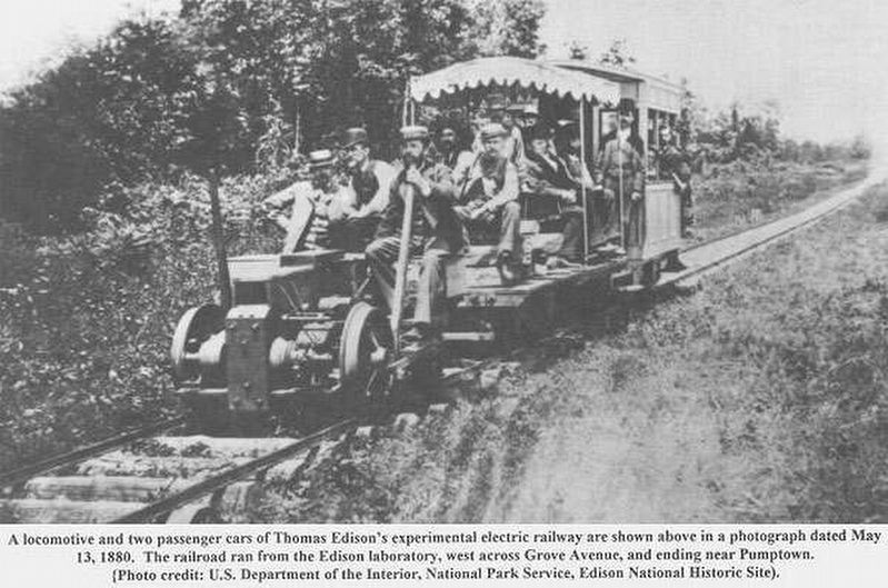 Thomas Edison and the Electric Railway image. Click for full size.