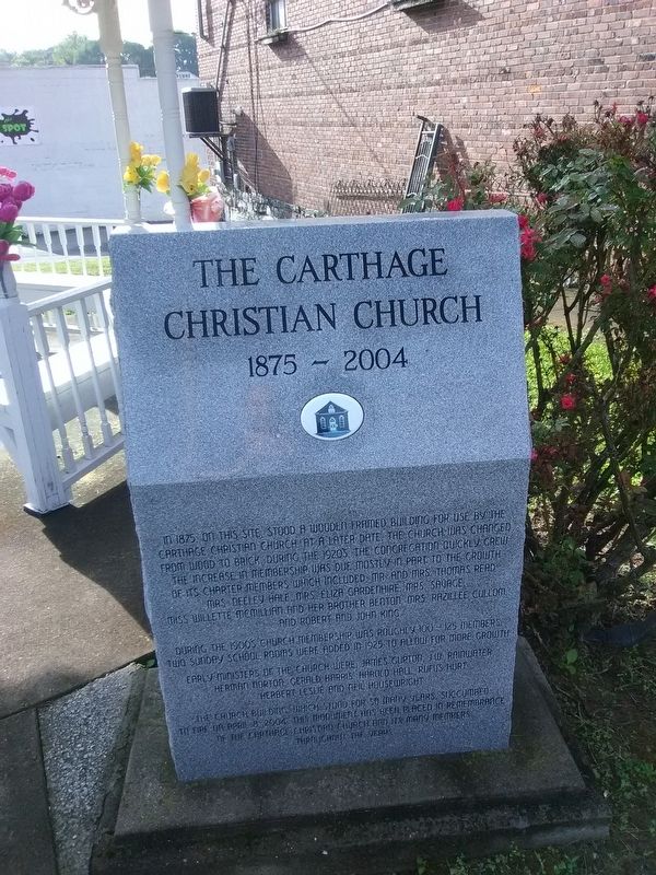The Carthage Christian Church Marker image. Click for full size.