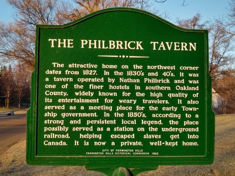 The Philbrick Tavern Marker image. Click for full size.