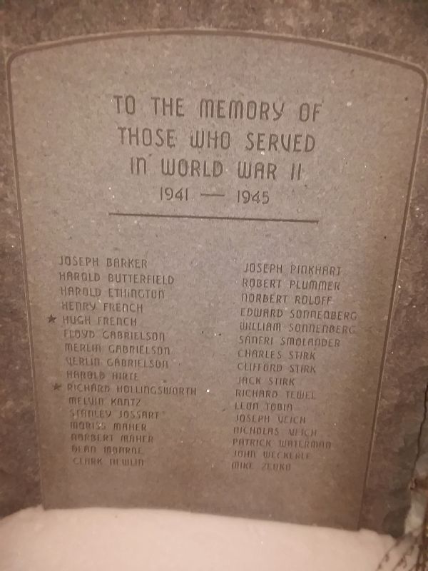 Beecher World War II Veterans Memorial image. Click for full size.
